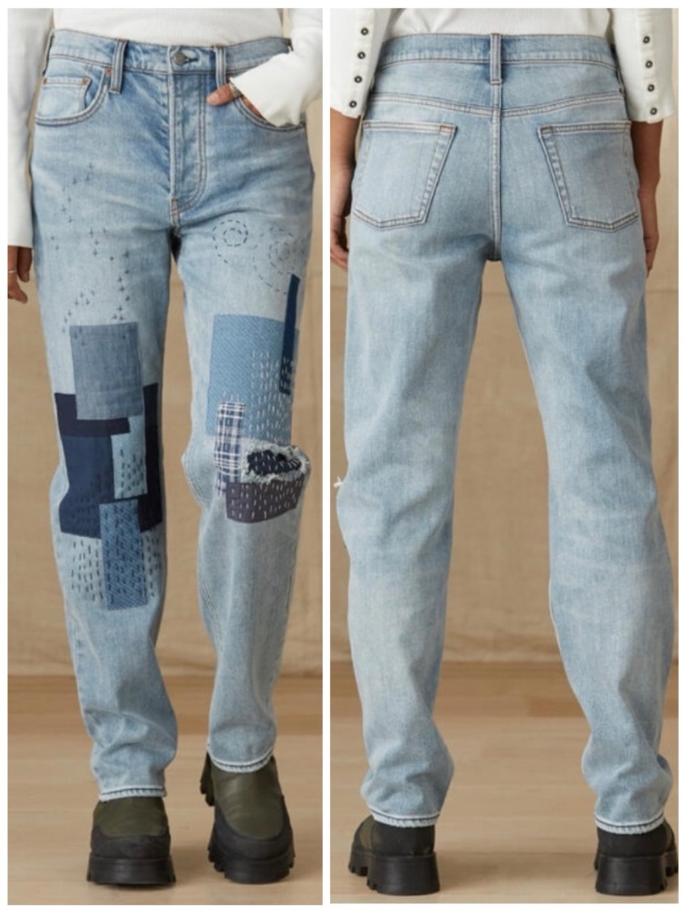 SUNDANCE Women’s Size 27 Avalee Patchwork Straight Leg Jeans